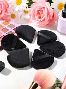 50/80/100pcs Makeup Sponge Puff, Soft Cosmetic Sponge Triangular Puff, Suitable For Loose Powder, Velvet Foundation, Dry & Wet Use, Makeup Tools, Cosmetics, Cheap, Room Decor, Vanity, Travel, Bedroom, Makeup Accessories, Powder Puff, Makeup Blender, Powder Puff, Makeup Sponge, Cheap, Christmas Gift, Cosmetics, Makeup Tools, Cheap Goods, Gift, Ladies Gift, Christmas Gift - Black - View 6