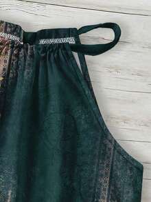 SHEIN LUNE 女士复古碎花图案吊带背心，适合春夏穿着 - 彩色 - 查看 3