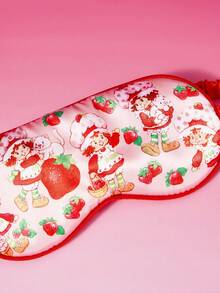 Strawberry Shortcake X SHEIN 1 chiếc bịt mắt có khớp nối, chất liệu satin, che sáng nhẹ nhàng, thích hợp để đeo trong ô tô, máy bay và khi ngủ, màu hồng, phù hợp với nhiều kích cỡ đầu khác nhau. - Hồng - Xem 7