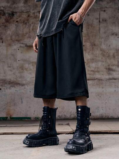 Skyrend 男士休闲及膝短裤，夏季街头风