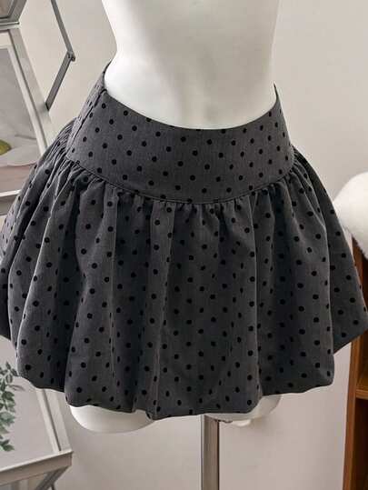 FRIFUL Chân váy chữ A in họa tiết chấm bi kiểu dáng thường ngày dành cho nữ, thích hợp cho mùa hè.