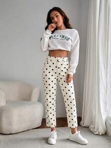 EMERY ROSE Quần jeans ống đứng cạp chun kiểu túi giấy mùa hè dành cho nữ - trắng - Xem 3