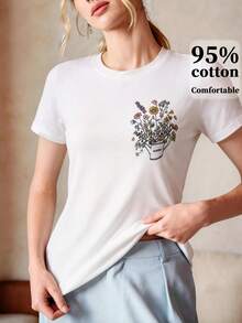 Women T-Shirts - White - View 3