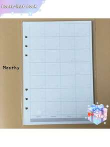 A5 45 Sheets Refill Papers,6 Holes Binder Notebook Inner Paper,Weekly/Monthly/Blank Planner Journal Notebook Parts - White - View 8