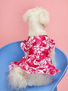 PETSIN 1 Piece Of Pet Dog/Cat Universal Flower Print Casual Dress, Comfortable And Breathable Summer Set - Multicolor - View 9
