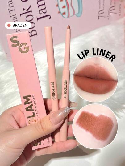 SHEGLAM So Lippy リップライナー-ブレイゼン クリーミー マット リップライナー ペンシル 高発色 色落ちしにくい シルキー スムース マット コントゥア ティント リップ メイクアップ クリスマス パーティー リップライナー ブランド ビューティー メイクアップ 化粧品 女性と女の子とギャルのための 完璧な夏に春に理想的な Y2K ピンク おしゃれなファッション 誕生日 母の日 に適した ギフト パーティー 準備 フェイスペイント 最高のカラー