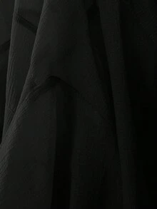 Zanirela 黄色露肩连衣裙，层叠荷叶边露肩领口，3D立体褶裥设计，浪漫优雅风格，轻盈飘逸的薄纱面料，适合夏季派对、海滩度假和伴娘场合，收腰设计，飘逸雪纺材质 - 黑色 - 查看 7