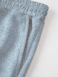 Manfinity EMRG 男女皆宜的仿牛仔街头风梅花刺绣休闲喇叭裤 - 彩色 - 查看 3