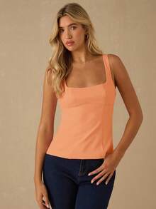 2026 Blusa con lazo en la espalda para mujer, romántica y elegante, ideal para fiestas, citas, vacaciones, graduación, salidas, Halloween, Navidad, otoño y Año Nuevo - Naranja Coral - Ver 2