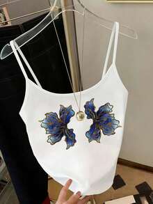 Resyla Áo camisole nữ in hoa, kiểu dáng thường ngày, đa năng. - Nhiều màu - Xem 4