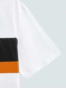 Modcrash 男士渐变色休闲圆领短袖T恤 - 黑色 - 查看 4