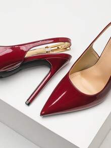 CUCCOO SZL Bàn nước cao gót một chiếc dành cho nữ - Màu Đỏ Sâu - Xem 6