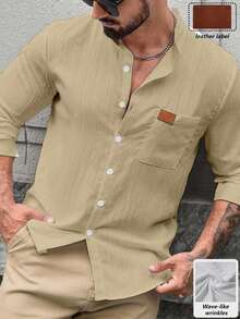 Manfinity CasualCool Men Shirts - Khaki - View 1