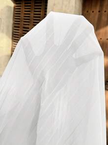 SHEIN 孕妇优雅纯色褶皱下摆露背吊带连衣裙 - 白色 - 查看 3