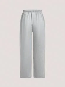 Driftmere Men's Gray Elastic Straight Leg Workout Pants, Gym Training Trousers - Light Grey - View 2