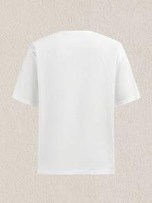 Mercer Haus 男士新款针织圆领短袖T恤，休闲简约，夏季款 - 白色 - 查看 2