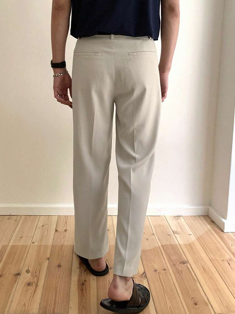 Men's Simple Solid Color Daily Suit  Dress Pants