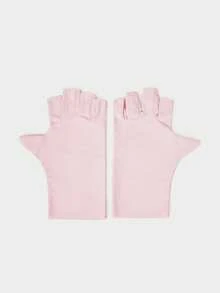 GLOWMODE Sun Set Lightweight Stretchy Cooling UPF 40+ Sun Protection Phone Compatible Reflective Logo Fingerless Gloves Swimming Manicure Running Cycling Gym Studio Workout Training Daily Casual Wear - Pink - View 6