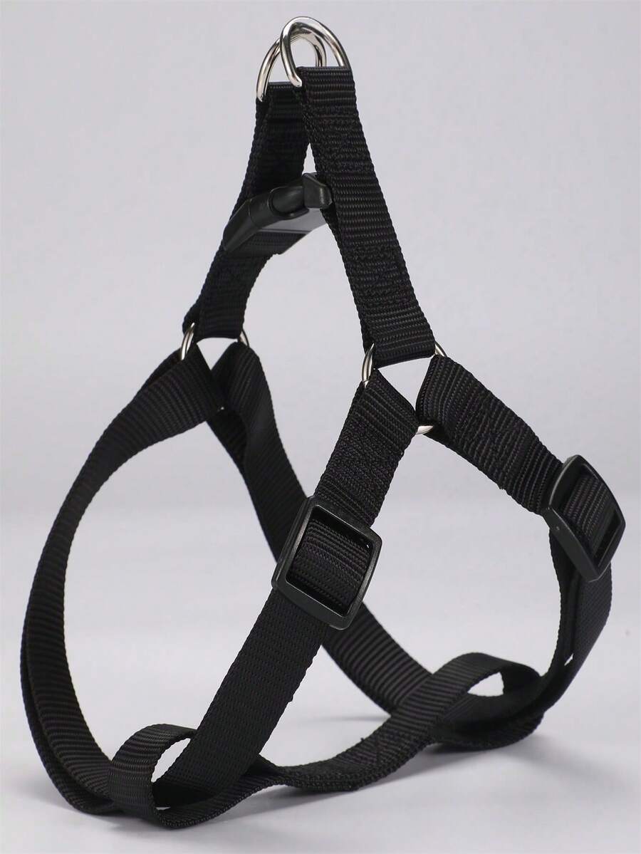 1PC Nylon Adjustable Pet Triangle Chest Strap Harness, Suitable For Indoor And Outdoor Use - Black - View 1