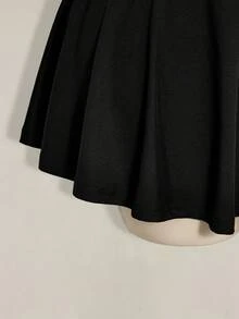 SHEIN ICON 大码女士性感纯色V领吊带连衣裙，夏季 - 黑色 - 查看 9