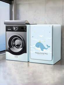 1 chiếc vỏ bọc máy giặt gia dụng đa năng, chống bụi, chống thấm nước, chịu nhiệt, chất liệu PEVA, in chữ bạc, thiết kế khóa kéo, dùng cho nhà bếp, giặt giũ. - Nhiều màu - Xem 6