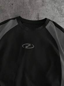 AXEPEAK Men's Casual Colorblock Short Sleeve T-Shirt, Summer - Grey - View 5