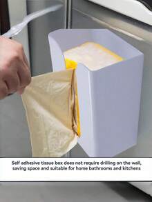 1pc Wallmount Tissue Box, Creativity Damage Free Paper Towel Holder For Living Room, Bathroom, Kitchen, Suitable For Various Small & Medium Sized Paper Towels - Multicolor - View 4