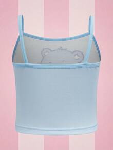 SHEIN X Care Bears Áo lót hai dây in hình gấu dành cho bé gái - Nhiều màu - Xem 3