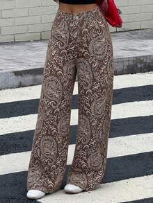 DAZY Women's Loose Casual Leopard Print Denim Jeans, Spring & Summer Y2k - Brown - View 3
