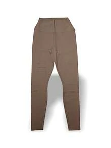 Alo Yoga Leggings HIGH WAIST RIPPED WARRIOR Sweat Absorption Breathable Lightweight Solid Good Elasticity Easy To Wash Yoga Women Brown W5555R - GRAVEL - 棕色 - 查看 1