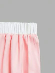 SHEIN LUNE Váy thường ngày in họa tiết nhiều màu sắc dành cho người có thân hình đầy đặn - Màu Hồng baby - Xem 4