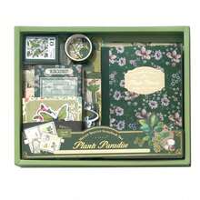 1件套天然植物印花图案计划本礼盒套装，植物系列贴纸和笔记本套装，ins风文具礼盒套装，学习用品，返校季 - 植物樂語 - 查看 12