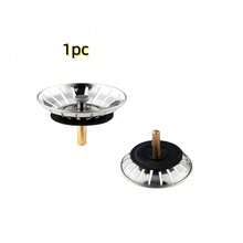 1pc Kitchen Sink Strainer Stopper, Stainless Steel Waste Plug Sink Filter, Bathroom Hair Catcher, Sink Strainer Filter, Floor Drain Kitchen Tools Kitchen Items Kitchen Accessories - Silver - View 14