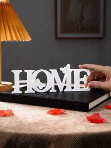 1pc, 10.23*6.7 Inch White Letter Acrylic Decor Board, Indoor Desktop Warm Decoration Letter Plaque, Suitable For Valentine's Day, Wedding Anniversary, Party Decor Gifts Birthday Graduation - 1PC - View 8