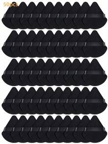 50/80/100pcs Makeup Sponge Puff, Soft Cosmetic Sponge Triangular Puff, Suitable For Loose Powder, Velvet Foundation, Dry & Wet Use, Makeup Tools, Cosmetics, Cheap, Room Decor, Vanity, Travel, Bedroom, Makeup Accessories, Powder Puff, Makeup Blender, Powder Puff, Makeup Sponge, Cheap, Christmas Gift, Cosmetics, Makeup Tools, Cheap Goods, Gift, Ladies Gift, Christmas Gift - Black - View 7