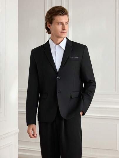 Officeau Men's Suit Jacket, Business Formal Attire For Occasions, Suitable For Weddings, Parties, Office, Company Events