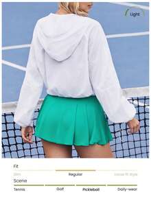 CourtClass CourtClass Women's Solid Color Raglan Sleeve Long Sleeve Hooded Casual Loose Sweatshirt - Pearl White - View 2