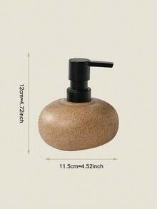 1pc Simple Design Ceramic Press Bottle, Suitable For Storing Lotion, Shower Gel, Shampoo In Bathroom, Kitchen, Vanity, Porch Counters. An Ideal Housewarming Gift For Newlyweds Or Sweet Present For Mother And Girls Bathroom Decor Fall Decor Back To School - 1psc - View 2