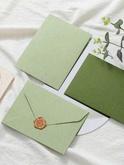 10/5 Piezas de sobres de aguacate de alta calidad, verde aguacate, verde oliva, tarjetas e invitaciones, invitaciones de boda con tarjeta de inclusión opcional y sello de cera, sobres premium para cartas, tarjetas de boda, sobres verde oscuro y verde claro, regalos navideños, bolsas de almacenamiento hechas a mano, sobres de vuelta al colegio