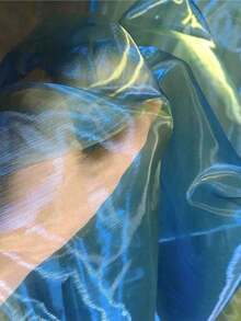 1pc High-Quality Iridescent Organza Fabric, Laser Gradient, See-Through, Perfect For Diy Designer Dance Costumes. - multicolor - View 9