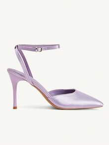CUCCOO CHICEST Chaussures femme Nouvelles talons hauts sexy à bout fermé à la française. Mode talon aiguille à col bas avec satin. Chaussures de soirée, de mariée, de mariage - Violet clair - Voir 2