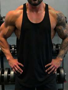 GymBeat Men Sports Tees & Tanks - Black - View 3