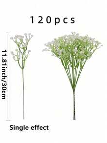 White Baby's Breath Artificial Flower Decoration, Artificial Everlasting Flower, Symbol Of Romantic, Pure And Sincere Love, Friendship And Family Affection, Reusable Room Decoration, Restaurant And Kitchen Decoration, Table Decoration, Wedding Decoration, Pure And Sacred Wedding, Vase Decoration, Romantic And Never-Wilting Flower Decoration. - White Baby's Breath - View 9