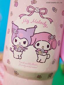 HELLO KITTY AND FRIENDS | Joivida 24盎司不锈钢保温水瓶/咖啡杯，带把手和吸管，防漏，保温（可保持饮品冷热） - 粉色 - 查看 4