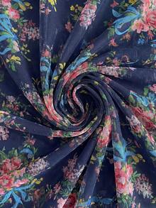 Rometta Plus Size New Short Sleeve Cake Tulle Floral Dress, Suitable For Birthday Party, Afternoon Tea, Valentine's Date, Wedding, Evening Gala - Royal Blue - View 5