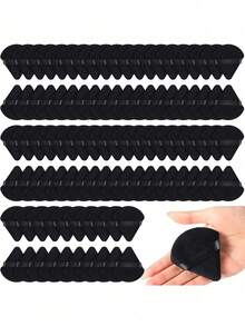 50/80/100pcs Makeup Sponge Puff, Soft Cosmetic Sponge Triangular Puff, Suitable For Loose Powder, Velvet Foundation, Dry & Wet Use, Makeup Tools, Cosmetics, Cheap, Room Decor, Vanity, Travel, Bedroom, Makeup Accessories, Powder Puff, Makeup Blender, Powder Puff, Makeup Sponge, Cheap, Christmas Gift, Cosmetics, Makeup Tools, Cheap Goods, Gift, Ladies Gift, Christmas Gift - Black - View 1