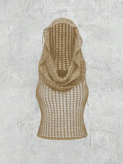 ROMWE Kawaii Y2K 破洞连帽针织上衣，百搭