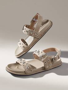 Solecia Ladies Commuter Fashion Versatile Daily Travel Casual Sandals - Grey - View 6