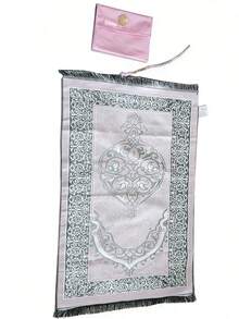Middle Eastern Style Flower Blanket Set With Storage Bag Bead String, Lightweight, Convenient, Comfortable, Non Slip Blanket - Multicolor - View 9