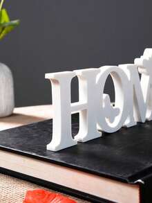 1pc, 10.23*6.7 Inch White Letter Acrylic Decor Board, Indoor Desktop Warm Decoration Letter Plaque, Suitable For Valentine's Day, Wedding Anniversary, Party Decor Gifts Birthday Graduation - 1PC - View 9